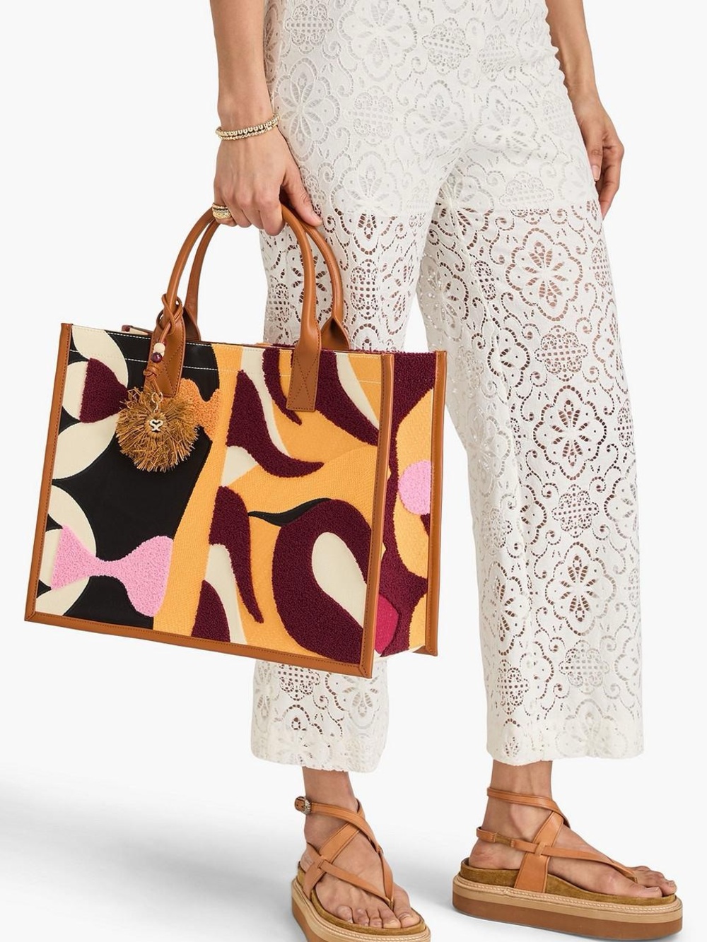 NWOT Sandro x  Louis Barthélémy Fleurs D'Afrique Kasbah Tote